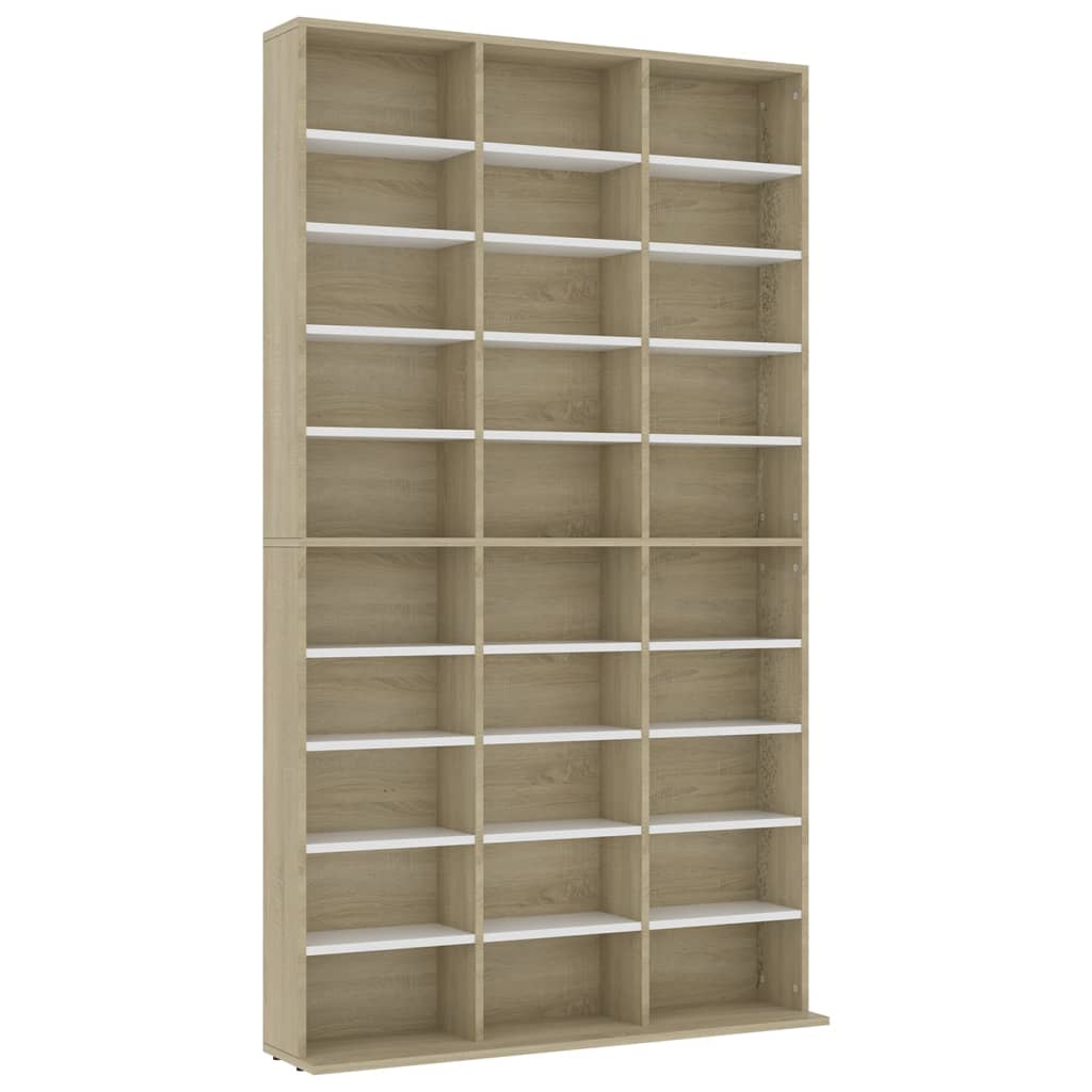 Meuble CD 102x16x177,5 cm bois travaillé