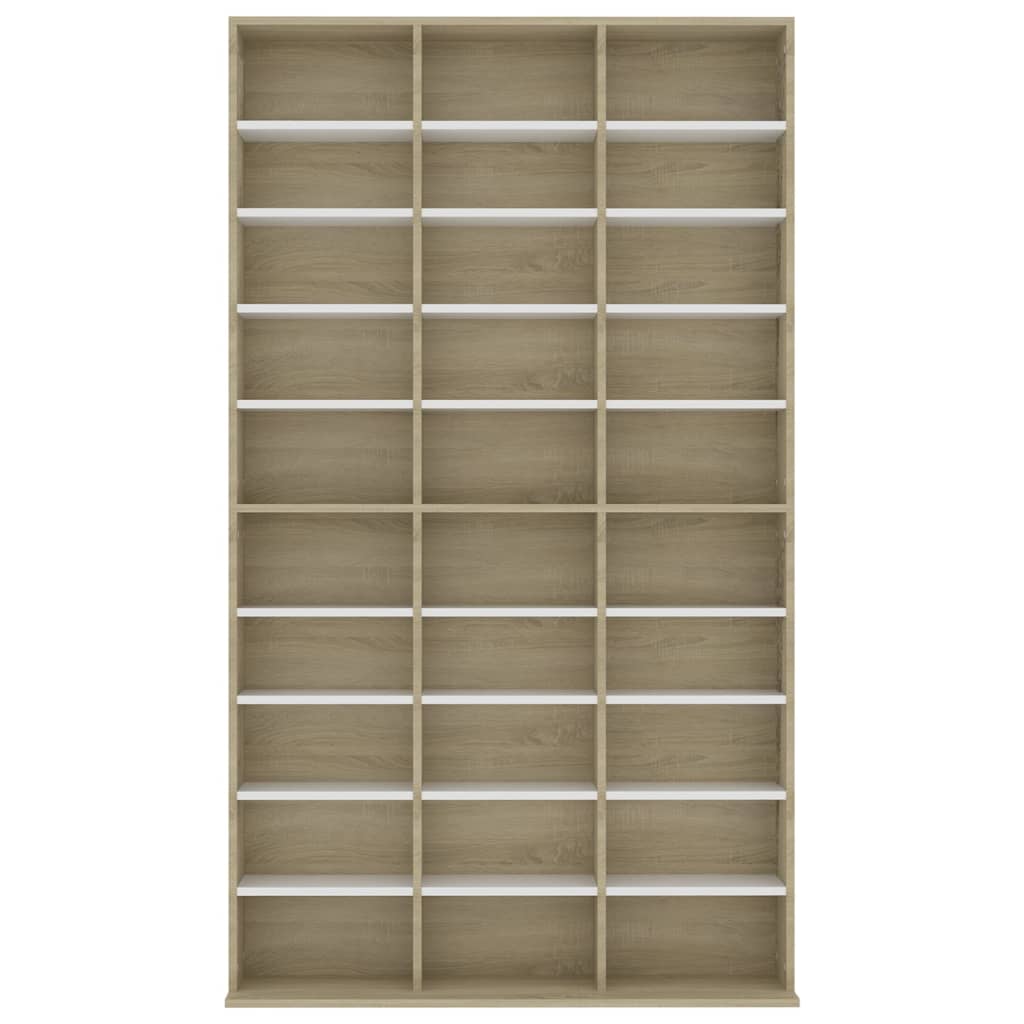 Meuble CD 102x16x177,5 cm bois travaillé