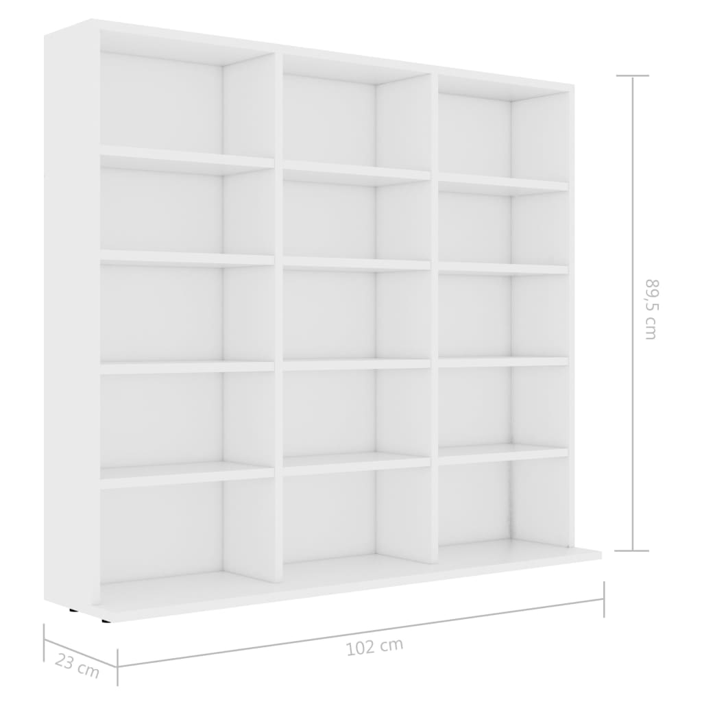 Meuble CD 102x16x177,5 cm bois travaillé