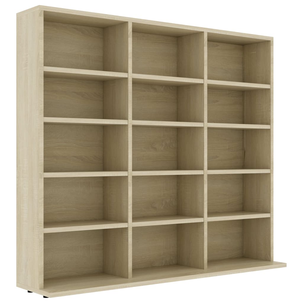 Meuble CD 102x16x177,5 cm bois travaillé