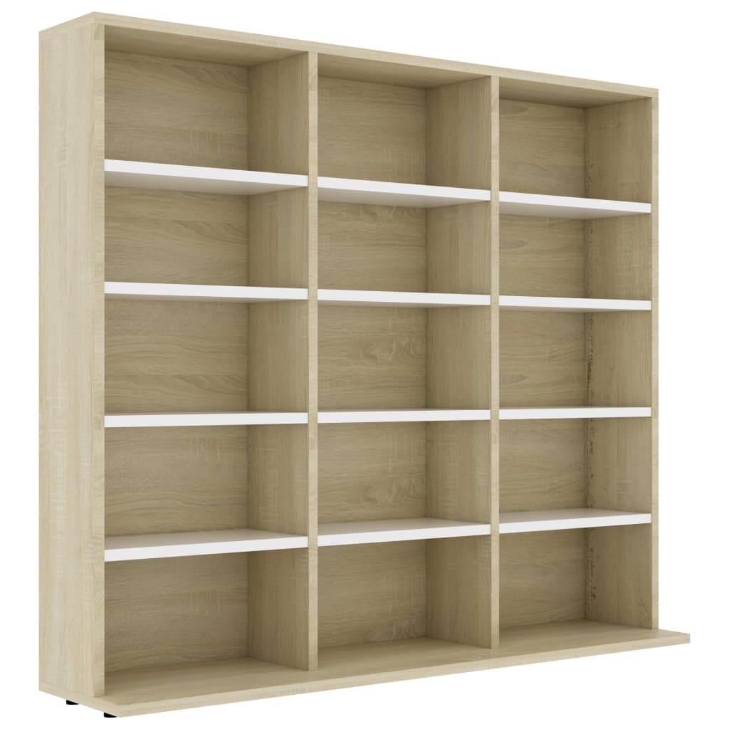 Meuble CD 102x16x177,5 cm bois travaillé