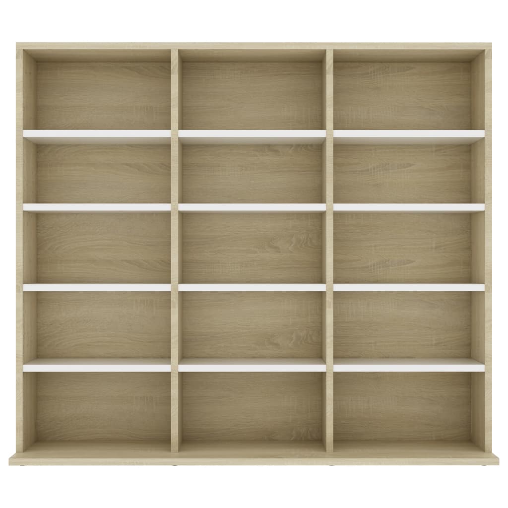 Meuble CD 102x16x177,5 cm bois travaillé