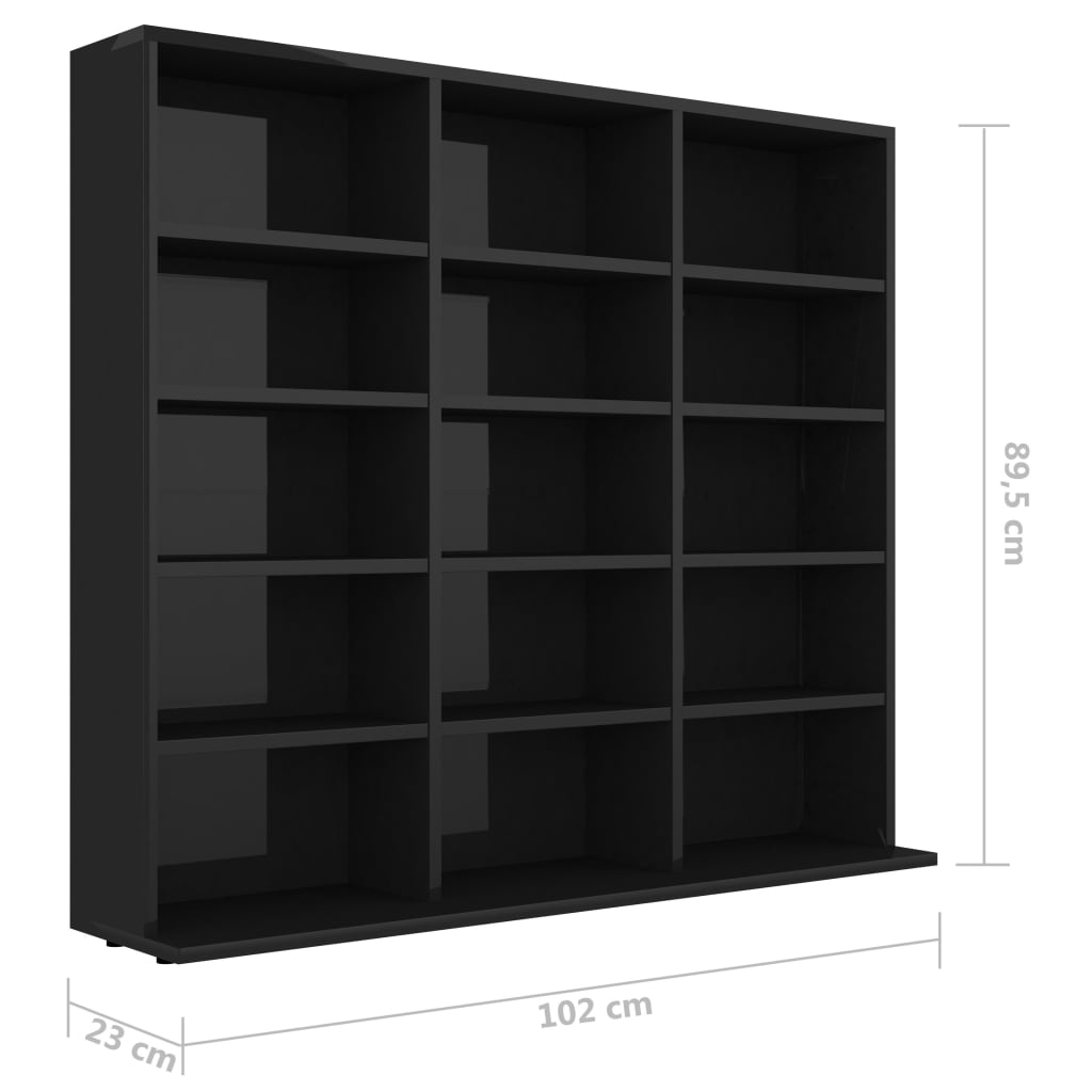 Meuble CD 102x16x177,5 cm bois travaillé