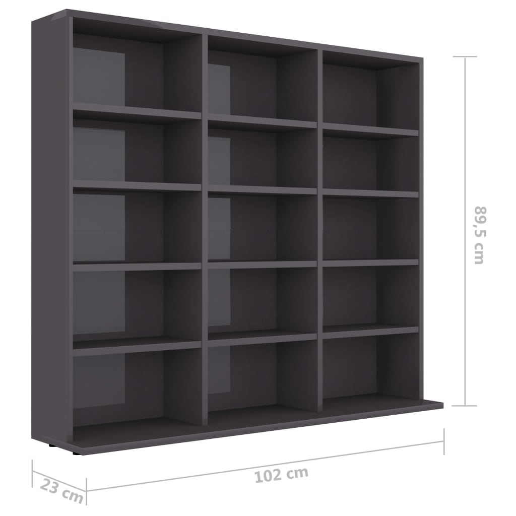 Meuble CD 102x16x177,5 cm bois travaillé