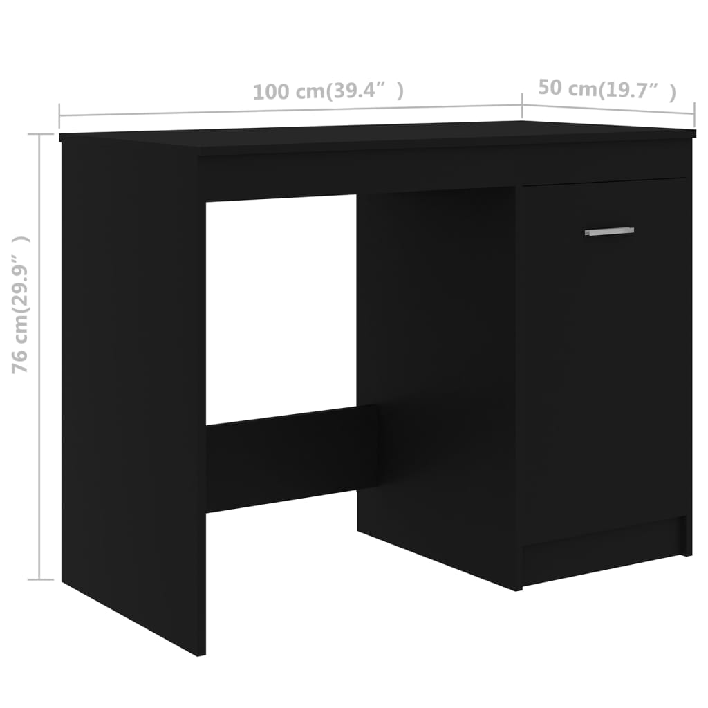 Bureau 100x50x76 cm bewerkt hout eikenkleurig