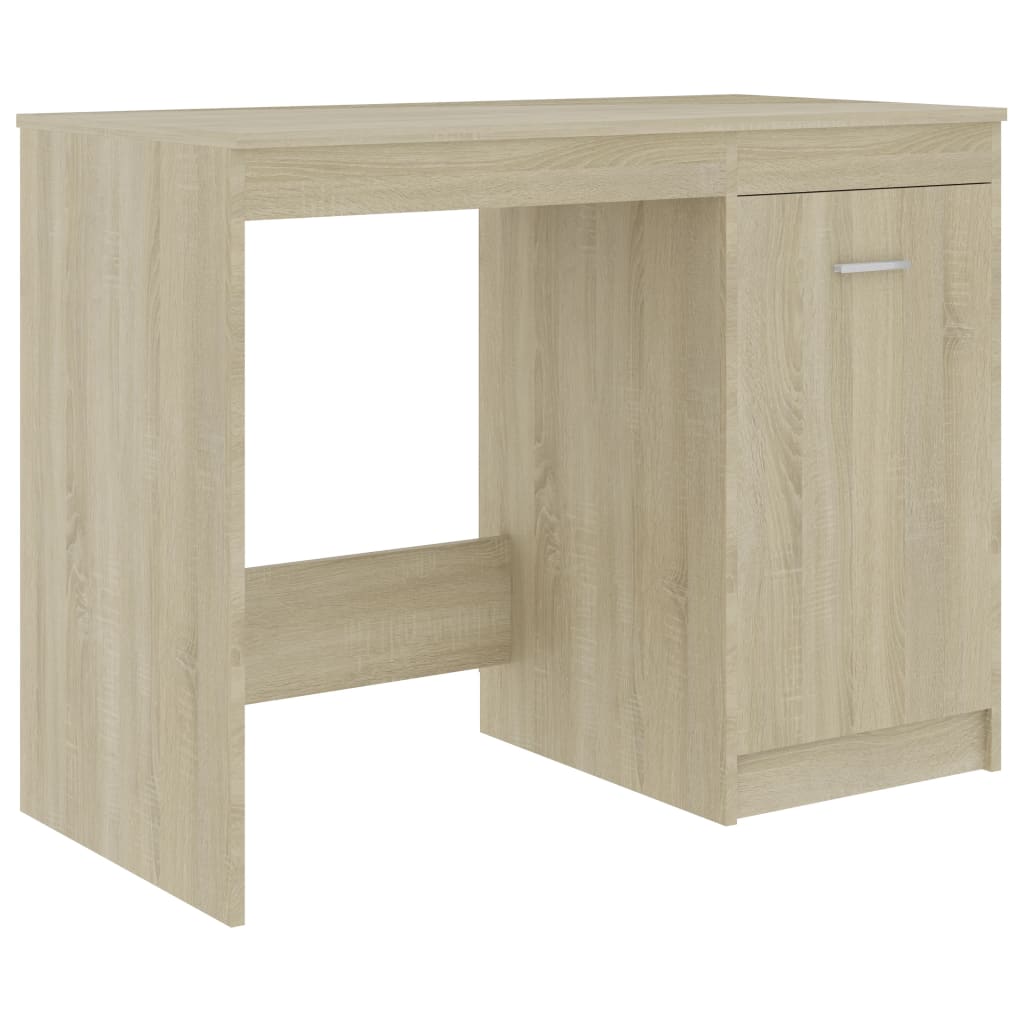 Bureau 100x50x76 cm bewerkt hout eikenkleurig