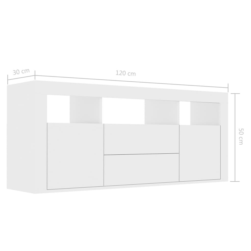 Tv-meubel 120x30x50 cm bewerkt hout