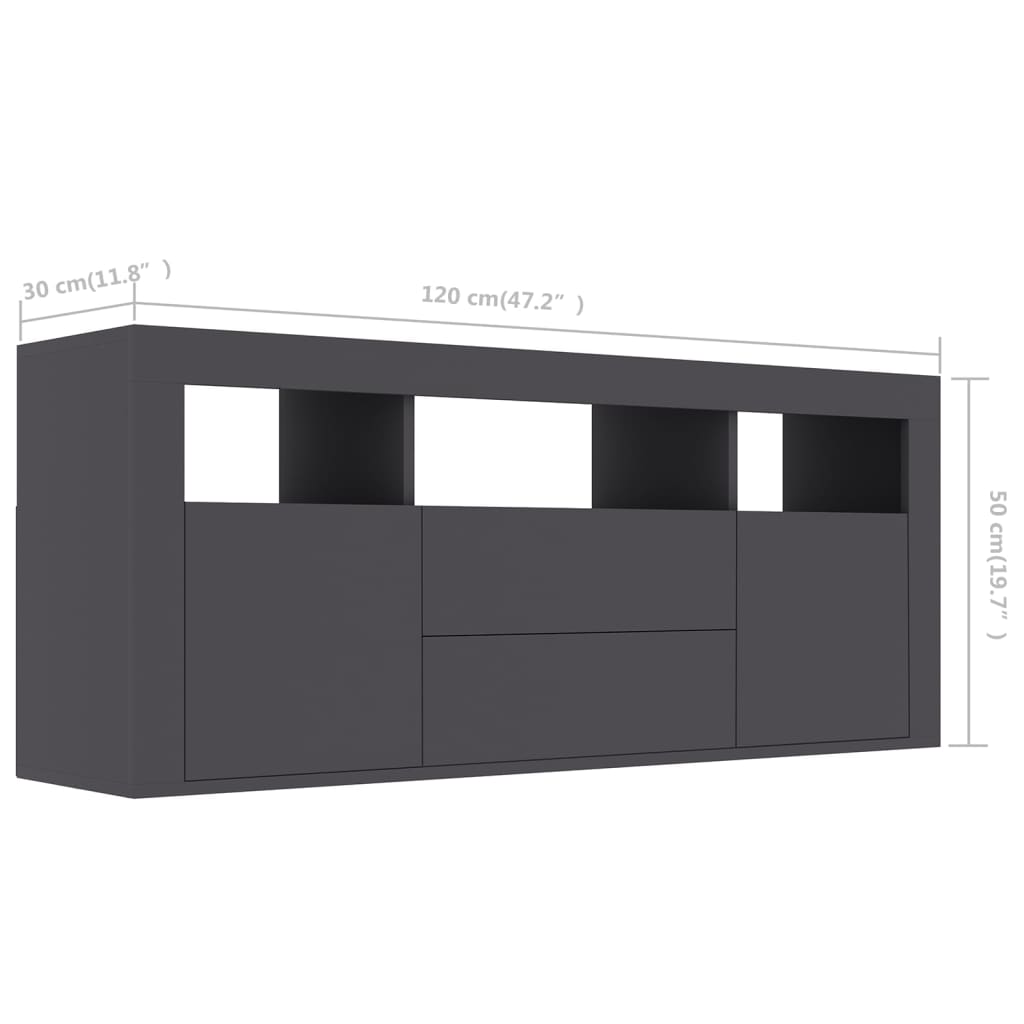 Tv-meubel 120x30x50 cm bewerkt hout