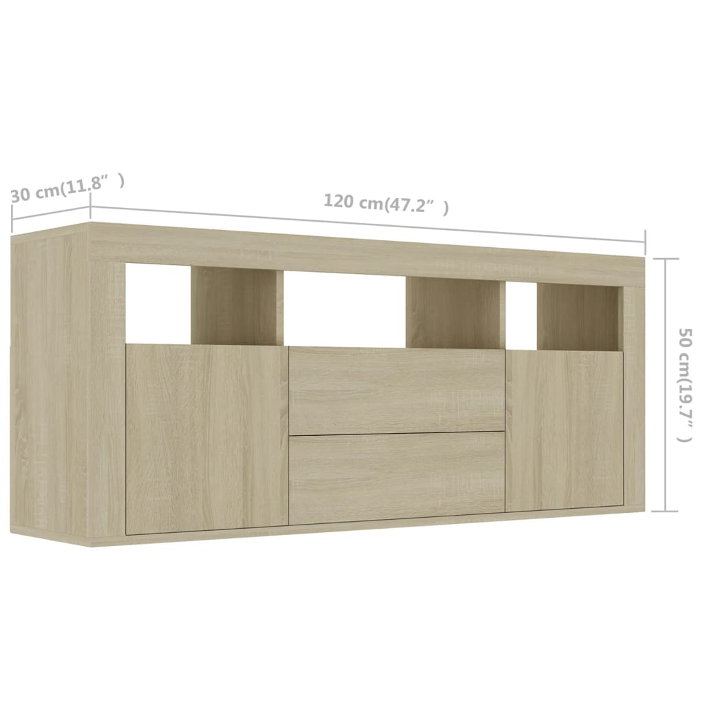 Meuble TV 120x30x50 cm en bois travaillé