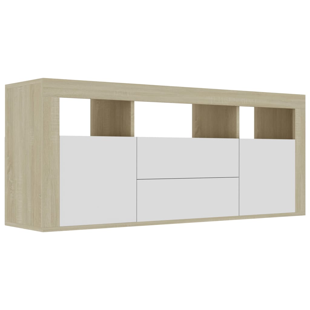 Meuble TV 120x30x50 cm en bois travaillé