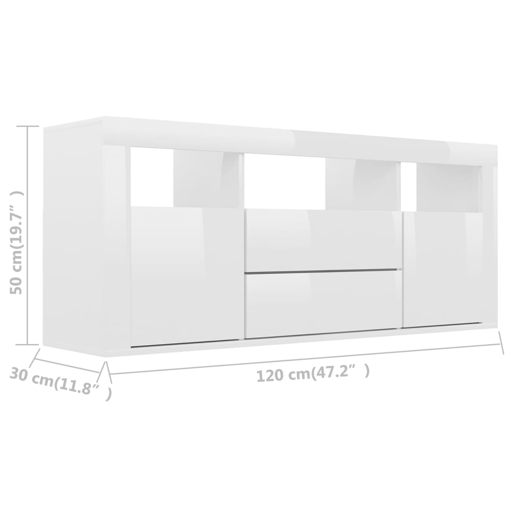 Meuble TV 120x30x50 cm en bois travaillé