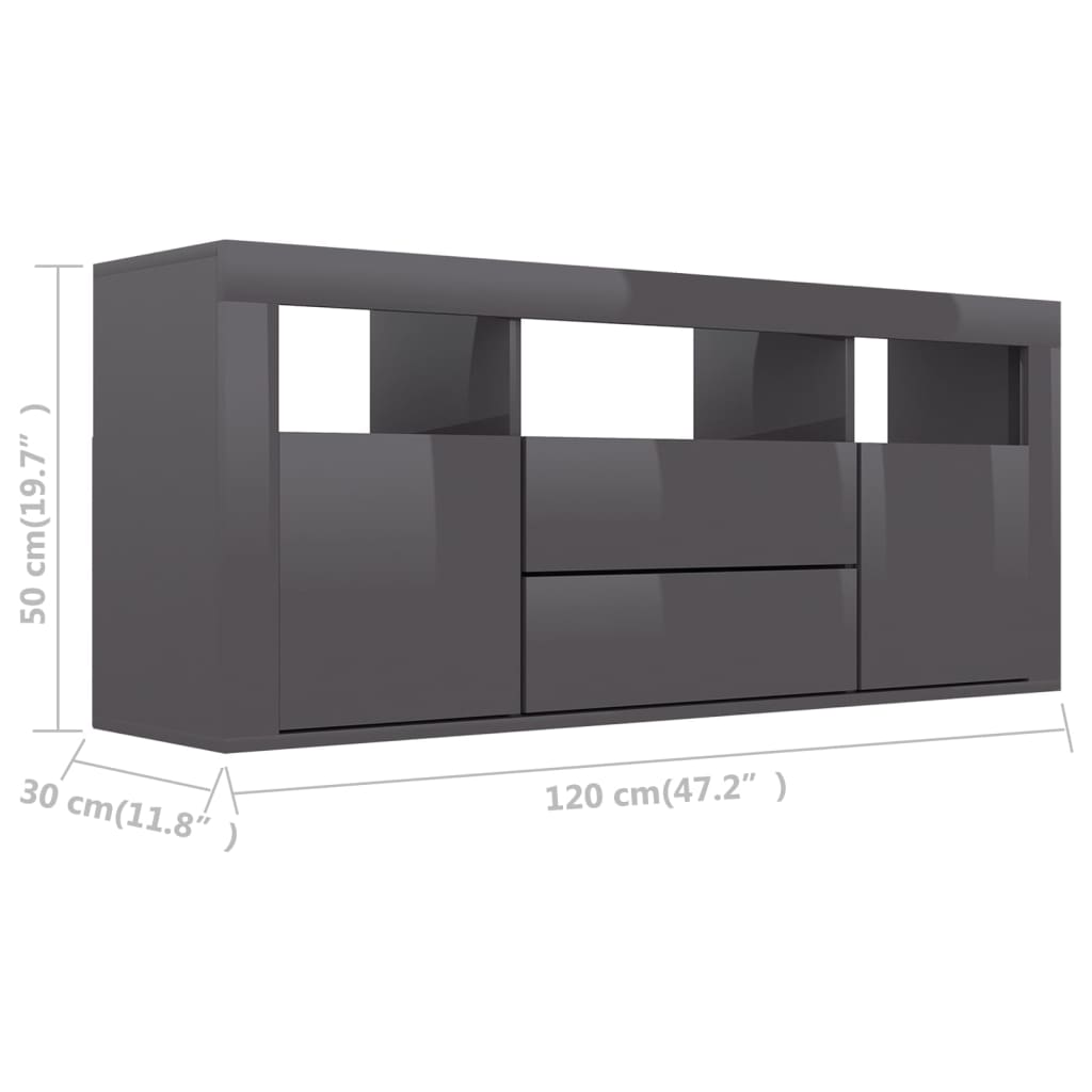 Meuble TV 120x30x50 cm en bois travaillé