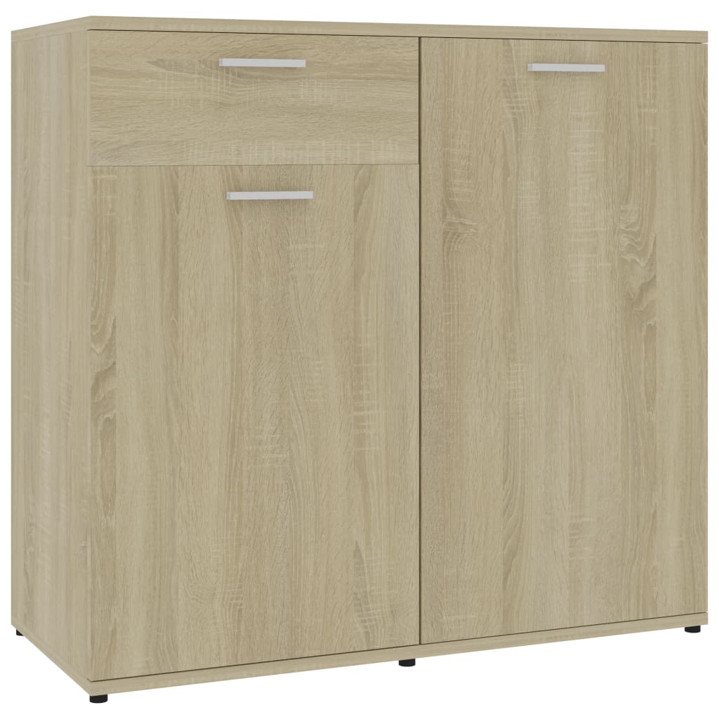 Dressoir 80x36x75 cm bewerkt hout eikenkleurig