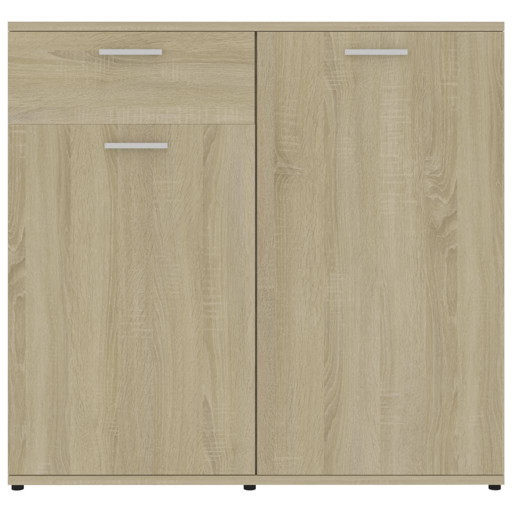 Dressoir 80x36x75 cm bewerkt hout eikenkleurig