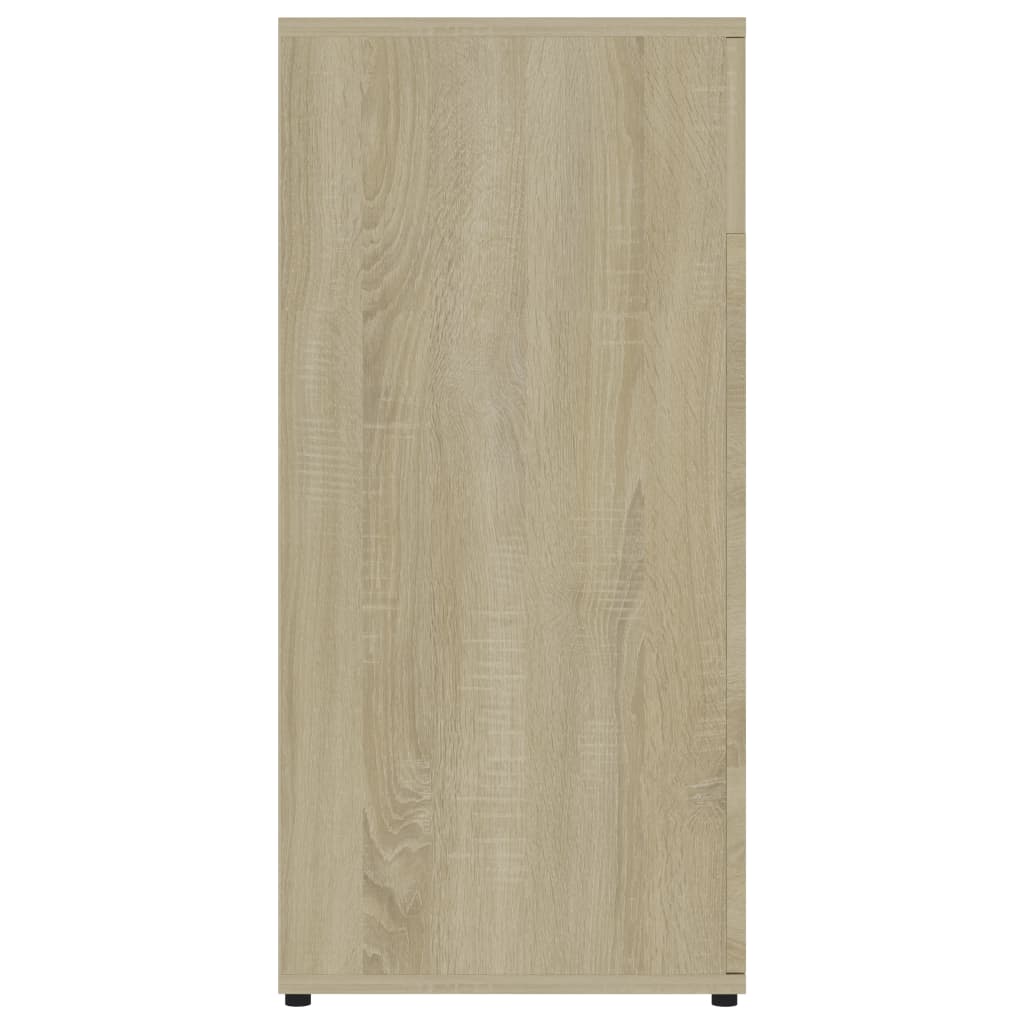 Dressoir 80x36x75 cm bewerkt hout sonoma eikenkleurig