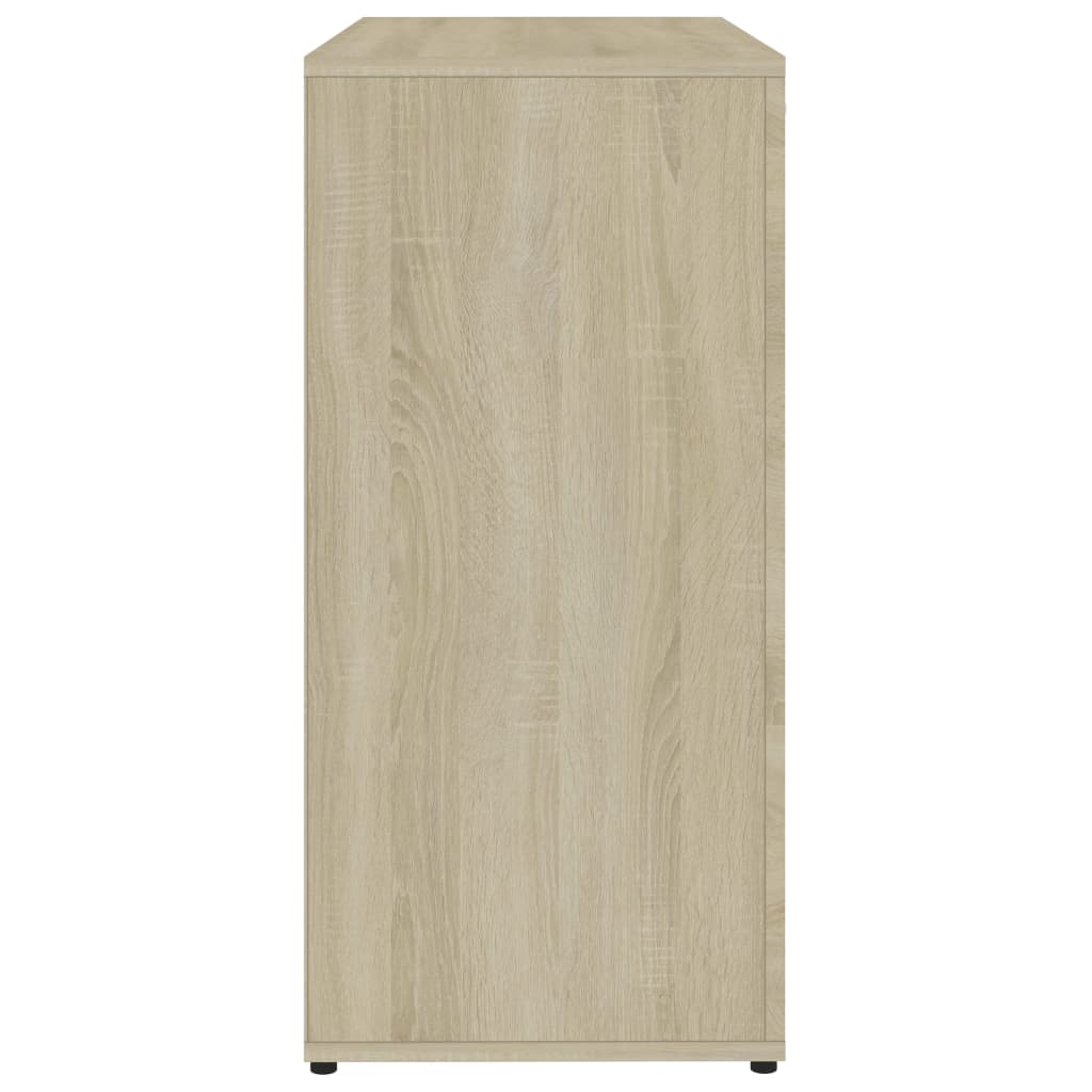 Dressoir 80x36x75 cm bewerkt hout eikenkleurig