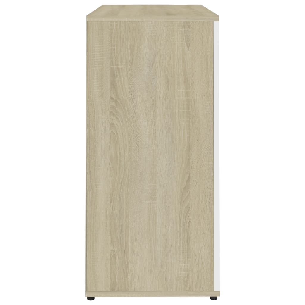 Dressoir 80x36x75 cm bewerkt hout eikenkleurig