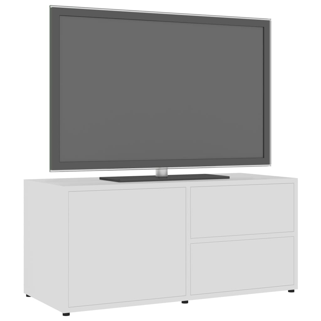 Meuble TV 80x34x36 cm ouvré en bois couleur chêne