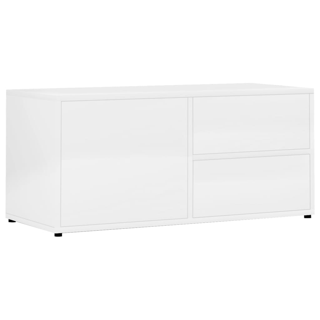 Meuble TV 80x34x36 cm ouvré en bois couleur chêne