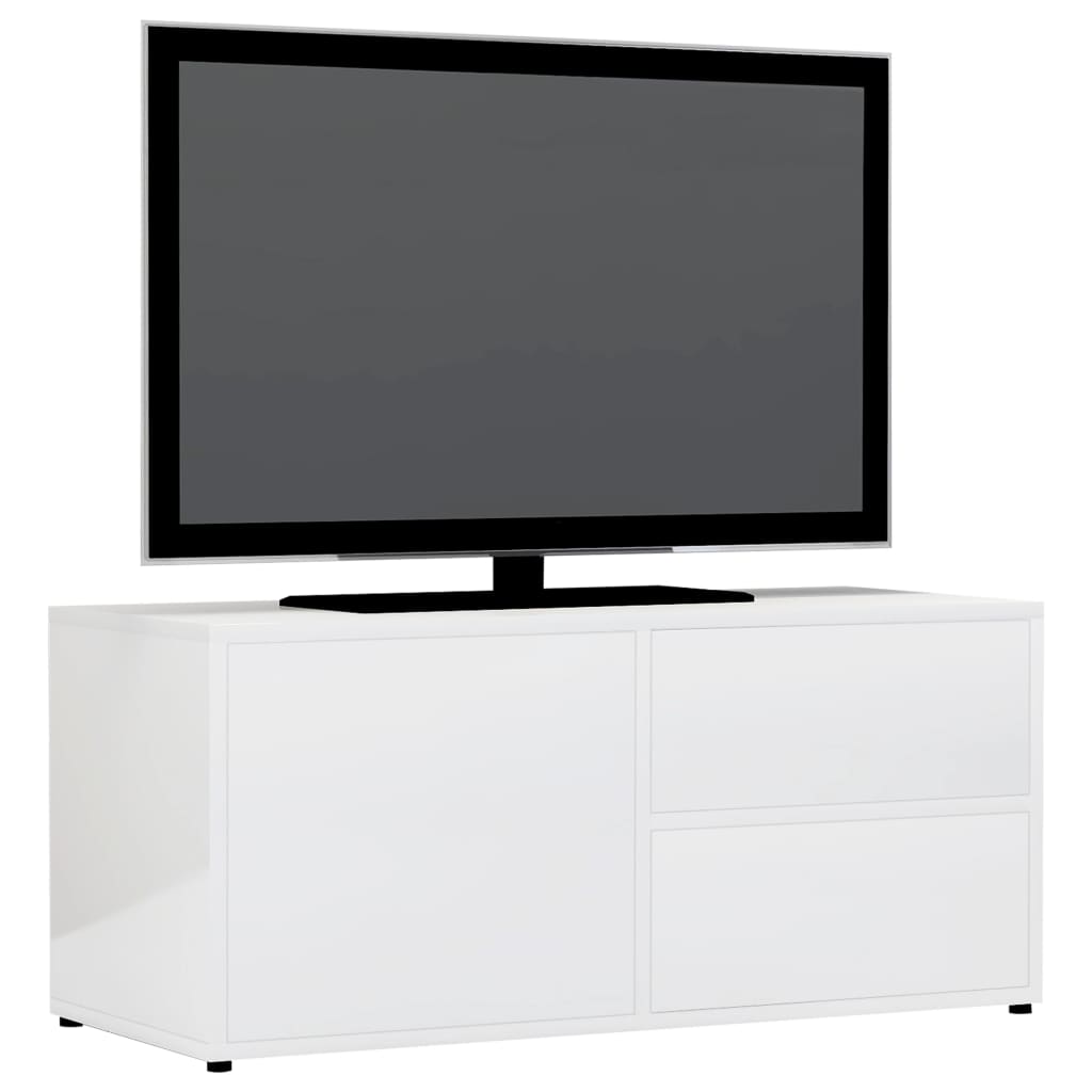 Meuble TV 80x34x36 cm ouvré en bois couleur chêne