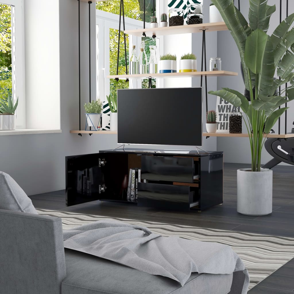 Meuble TV 80x34x36 cm en bois travaillé