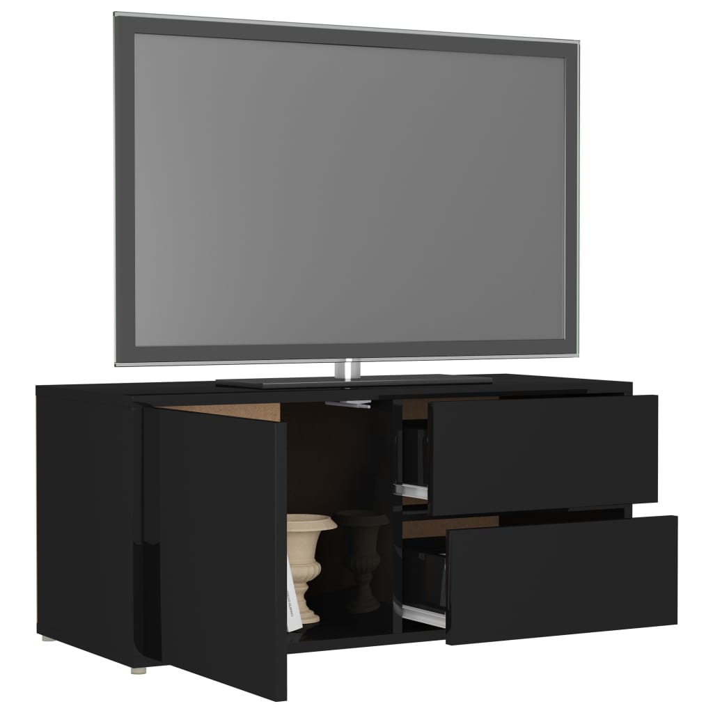 Meuble TV 80x34x36 cm en bois travaillé