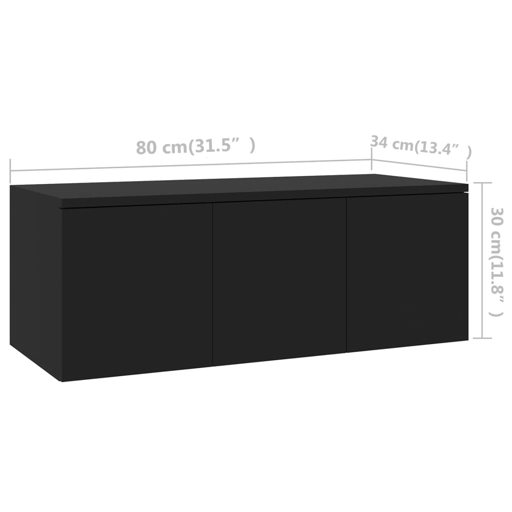 Meuble TV 80x34x30 cm en bois travaillé