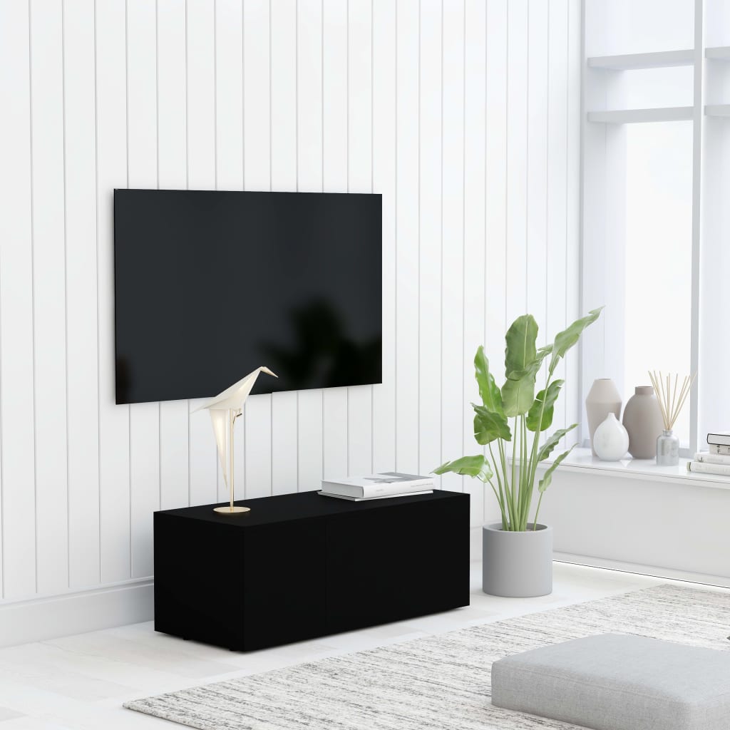 Meuble TV 80x34x30 cm en bois travaillé