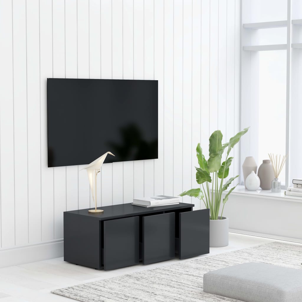 Meuble TV 80x34x30 cm en bois travaillé