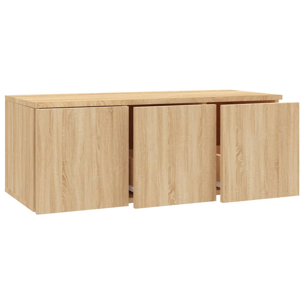 Meuble TV 80x34x30 cm en bois travaillé