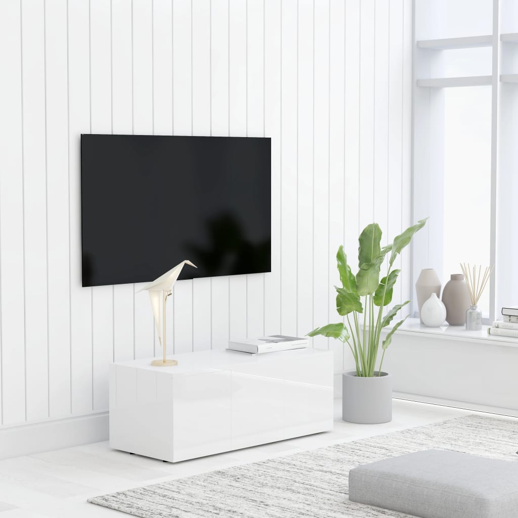 Meuble TV 80x34x30 cm en bois travaillé