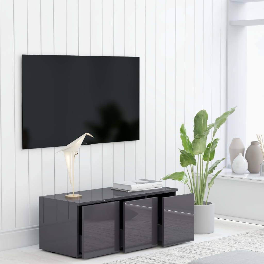 Meuble TV 80x34x30 cm en bois travaillé