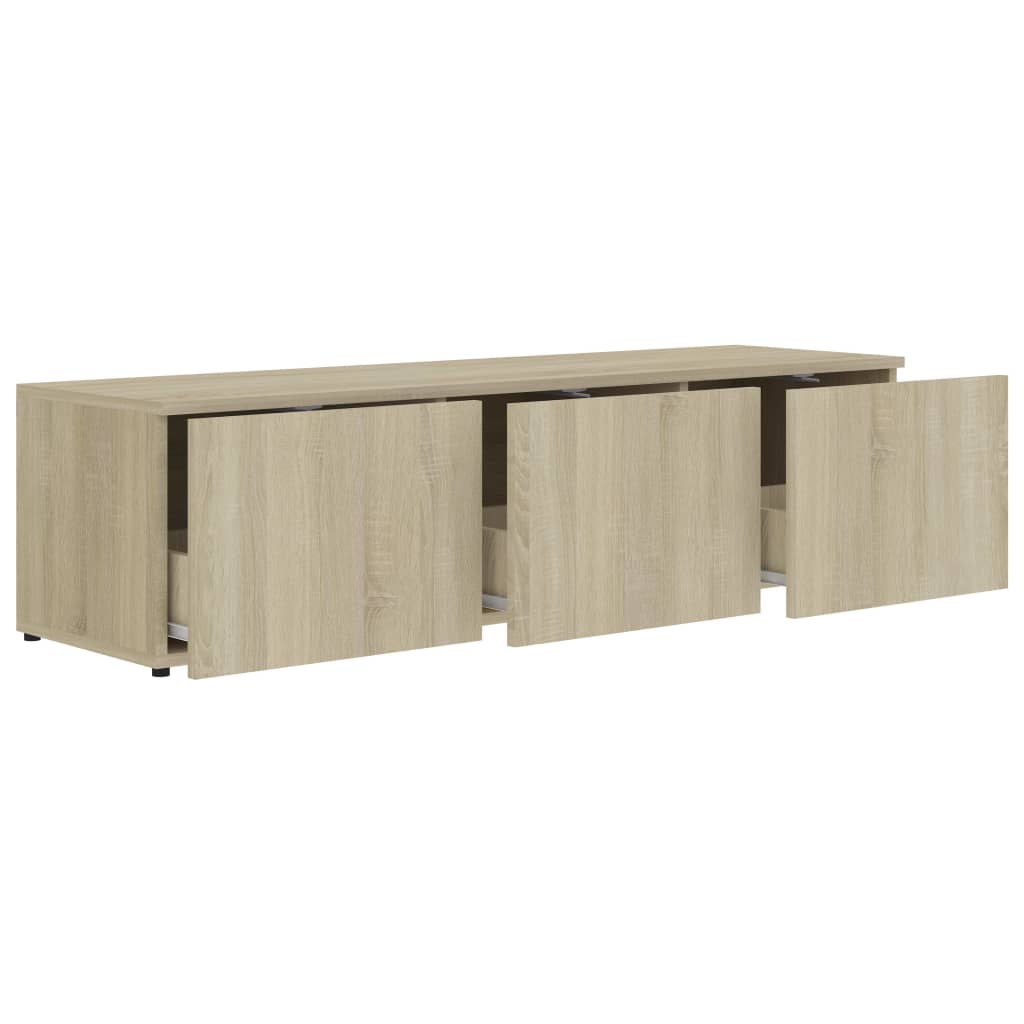 Tv-meubel 120x34x30 cm bewerkt hout eikenkleurig