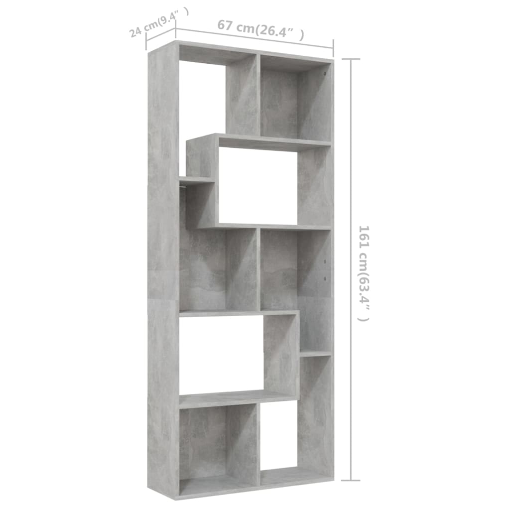 Boekenkast 67x24x161 cm bewerkt hout