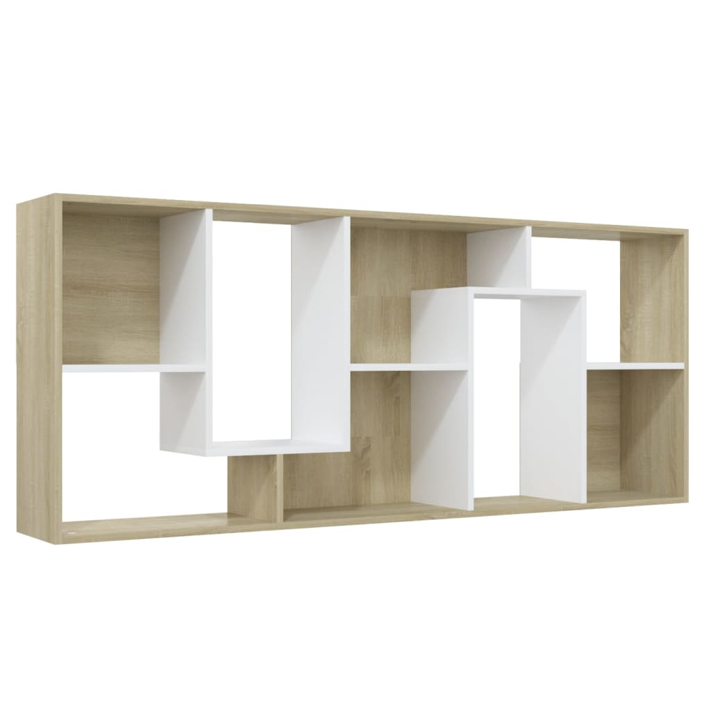 Boekenkast 67x24x161 cm bewerkt hout eikenkleurig