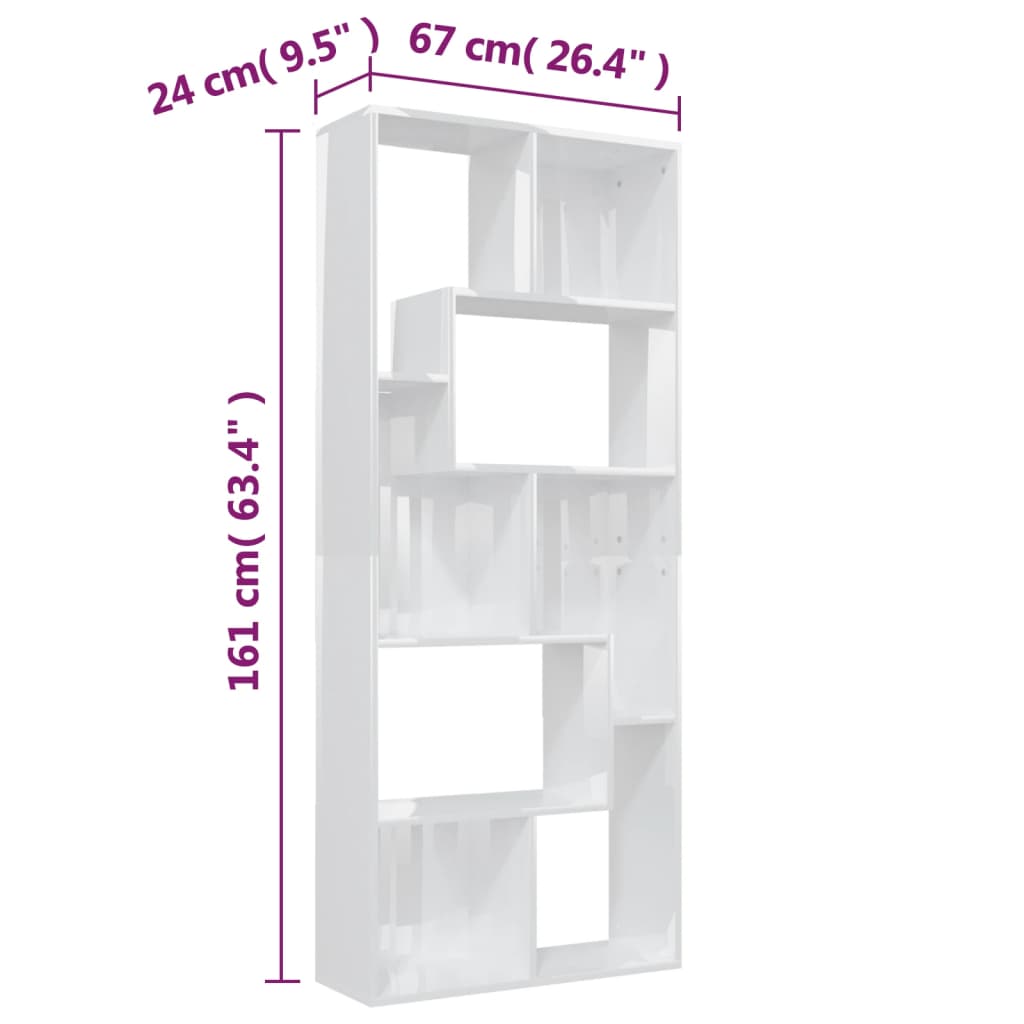 Boekenkast 67x24x161 cm bewerkt hout eikenkleurig