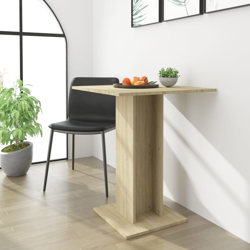 Table bistro 60x60x75 cm en bois travaillé