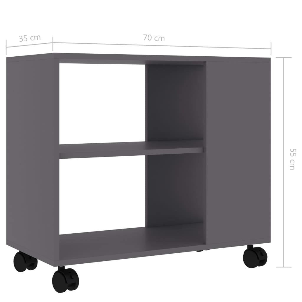 Table d'appoint 70x35x55 cm en bois travaillé