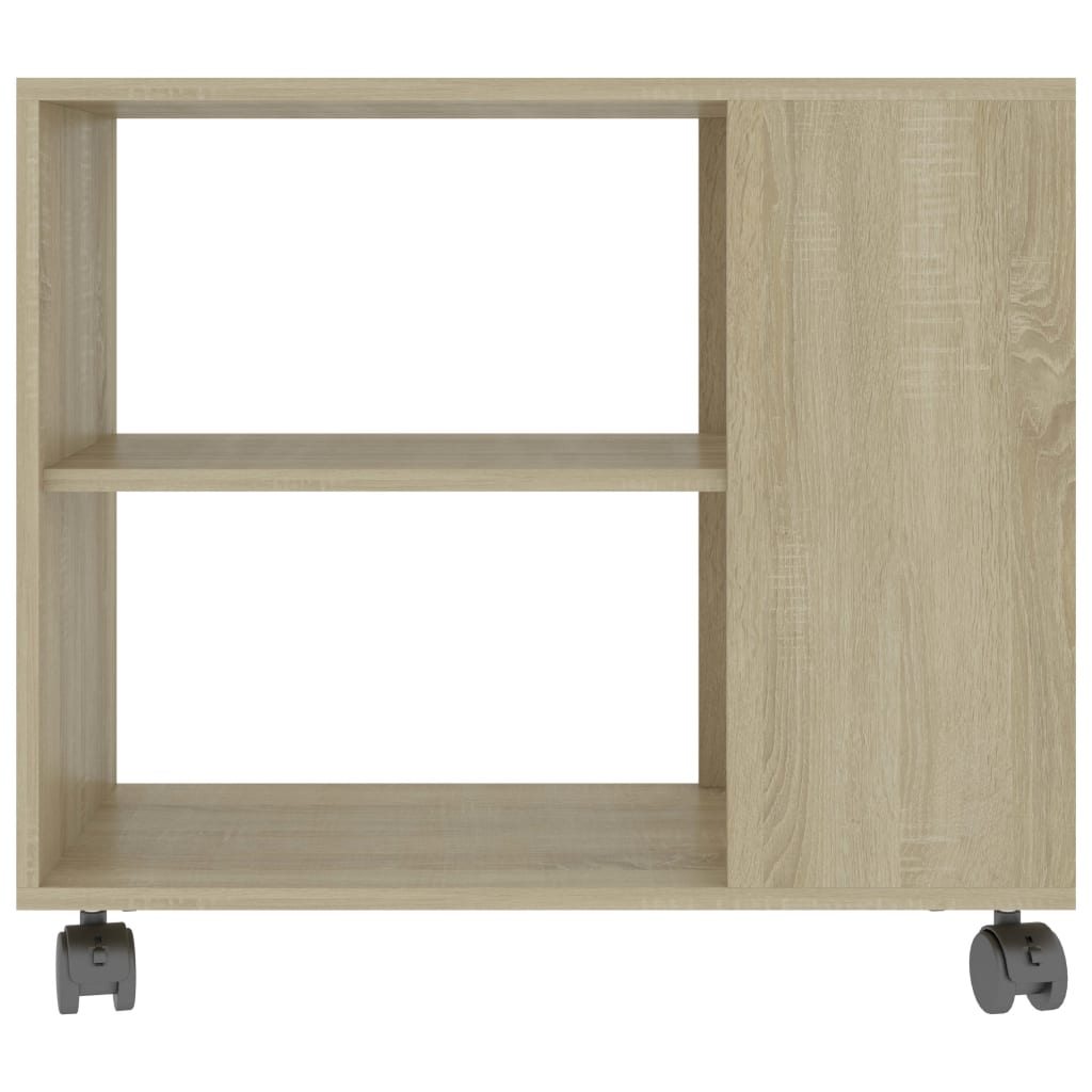 Bijzettafel 70x35x55 cm bewerkt hout eikenkleurig