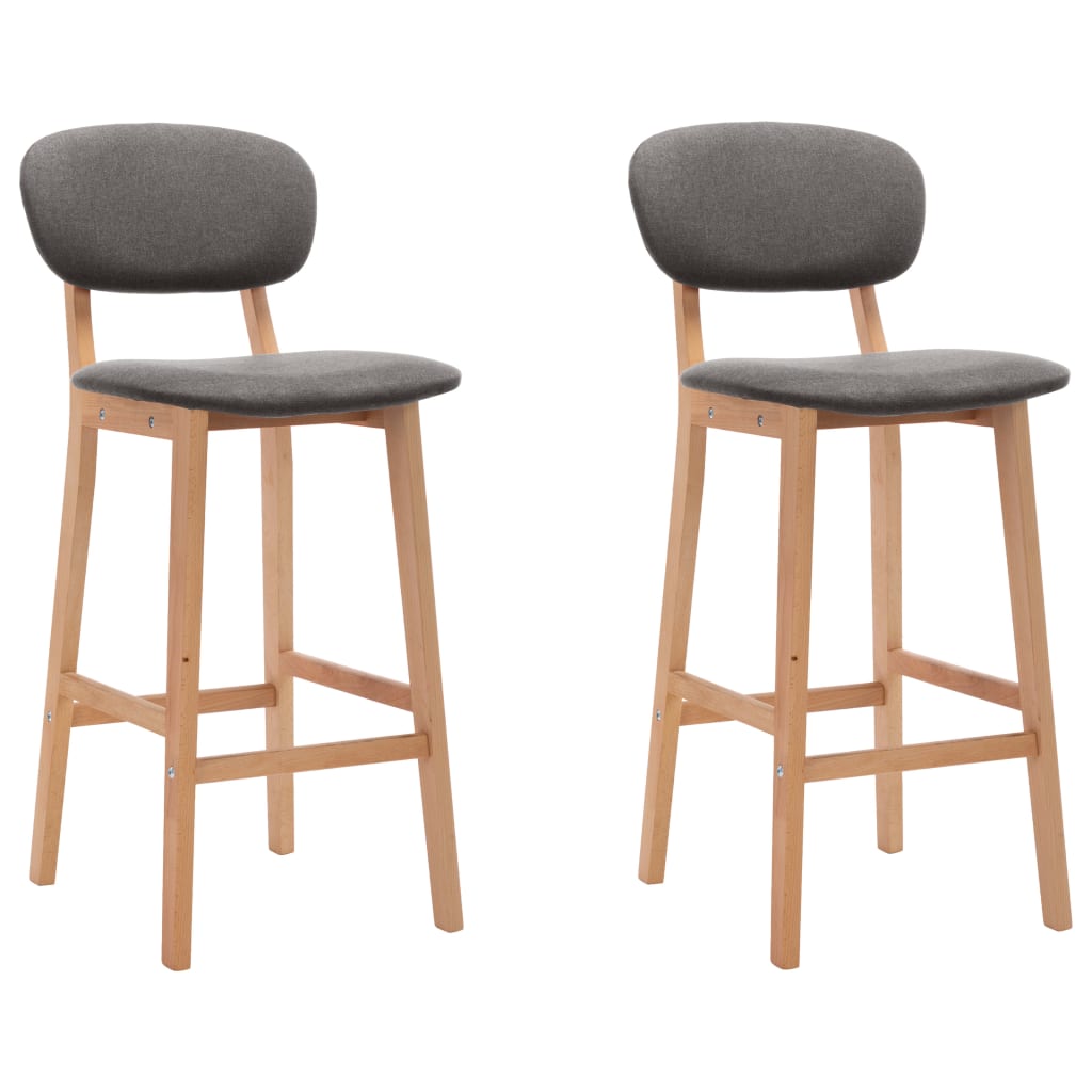 Tabourets de bar 2 pcs tissu