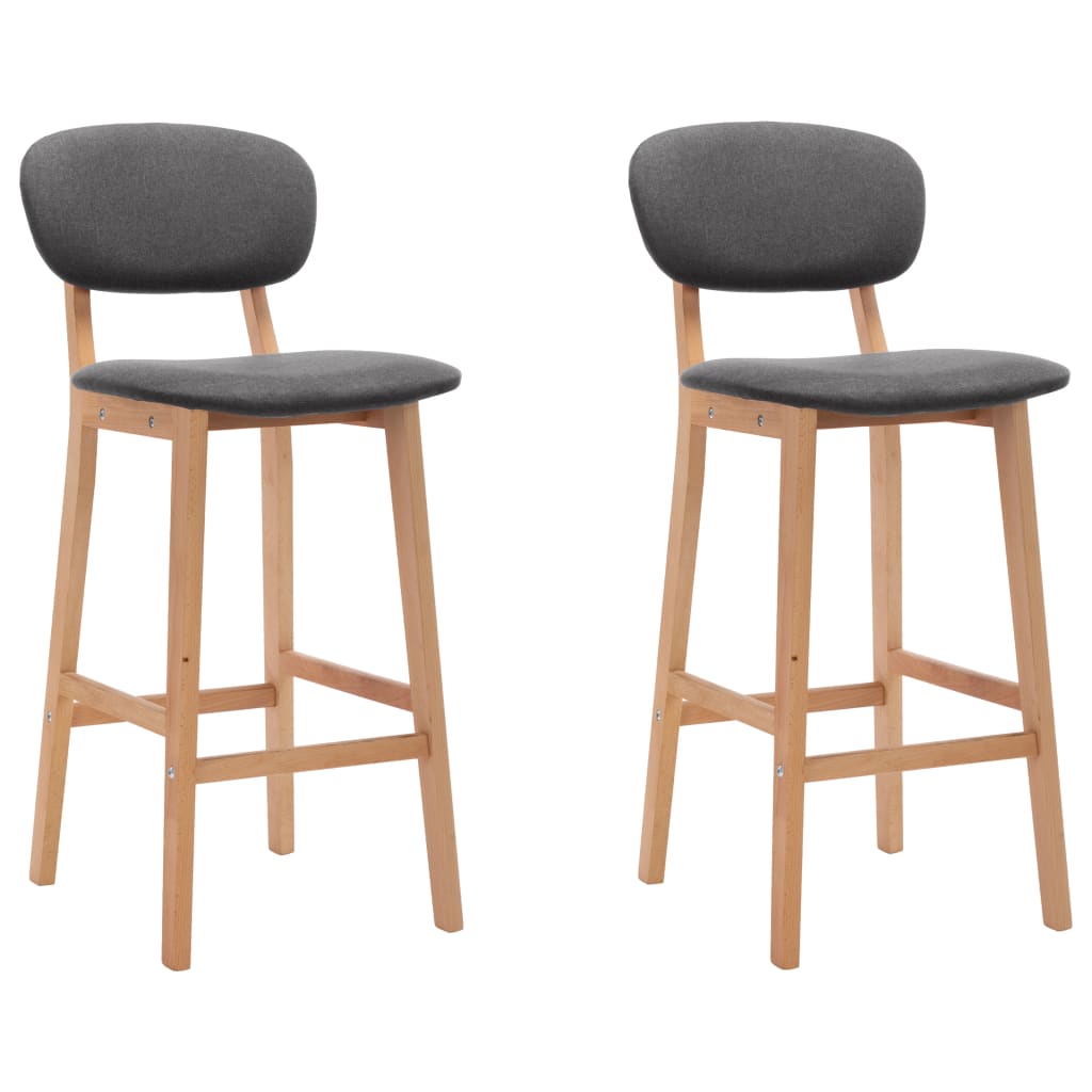 Tabourets de bar 2 pcs tissu