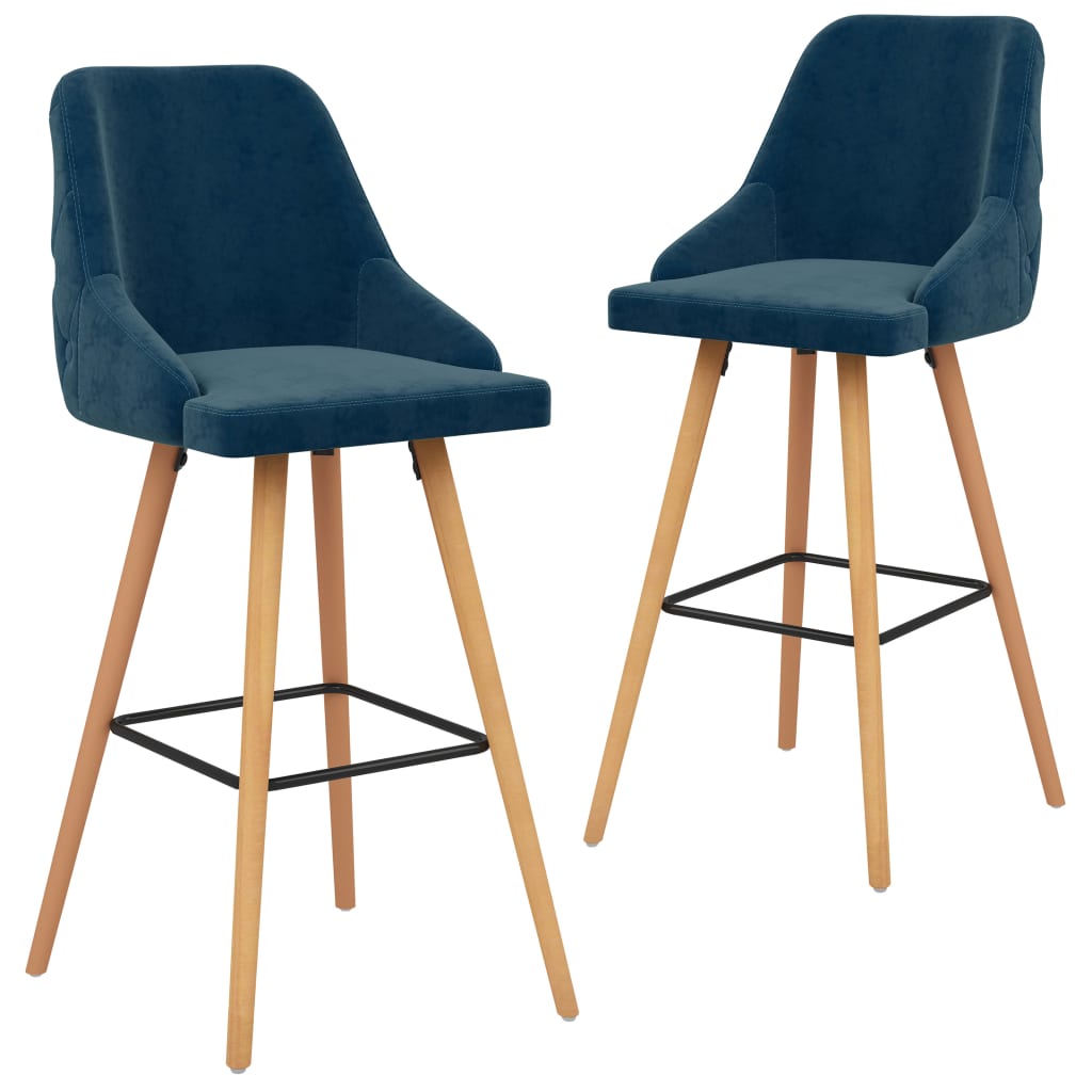 Tabourets de bar 2 pcs velours