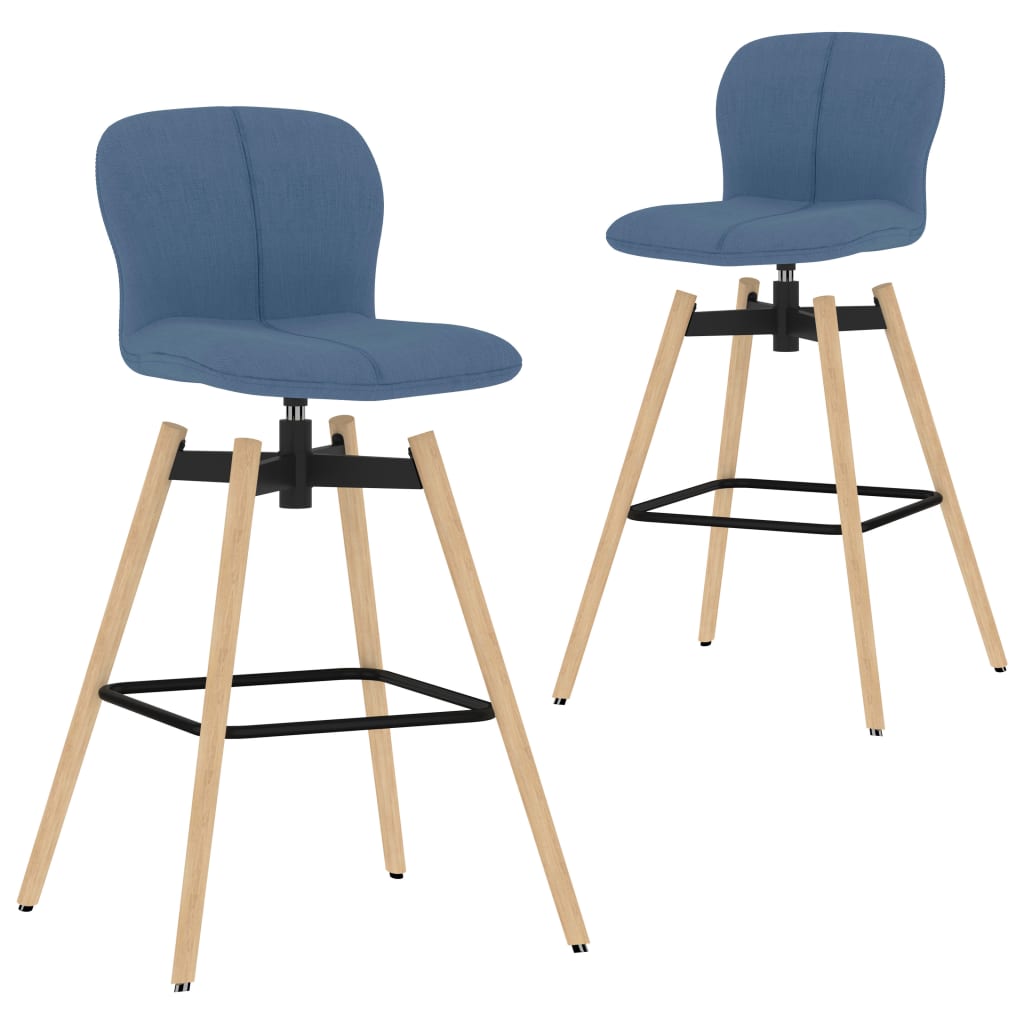 Barstoelen draaibaar 2 st stof