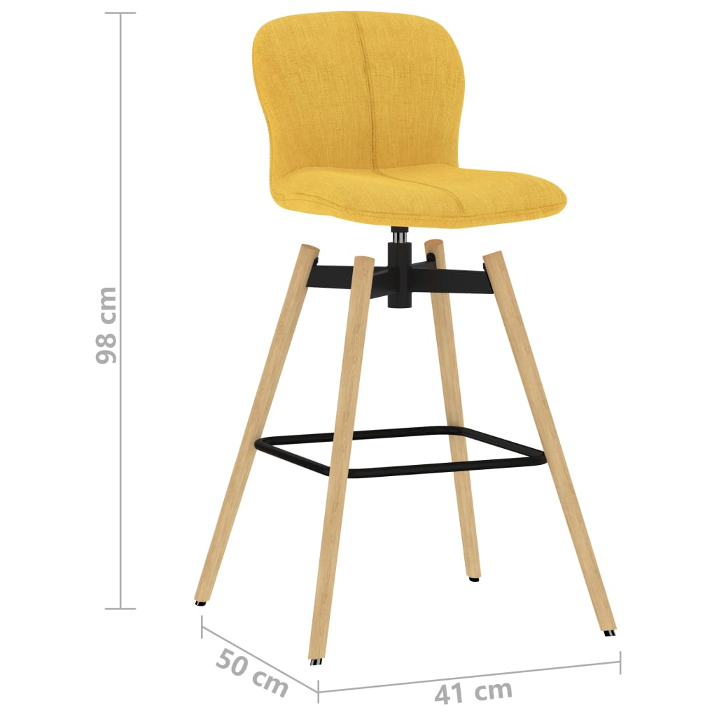 Barstoelen draaibaar 2 st stof