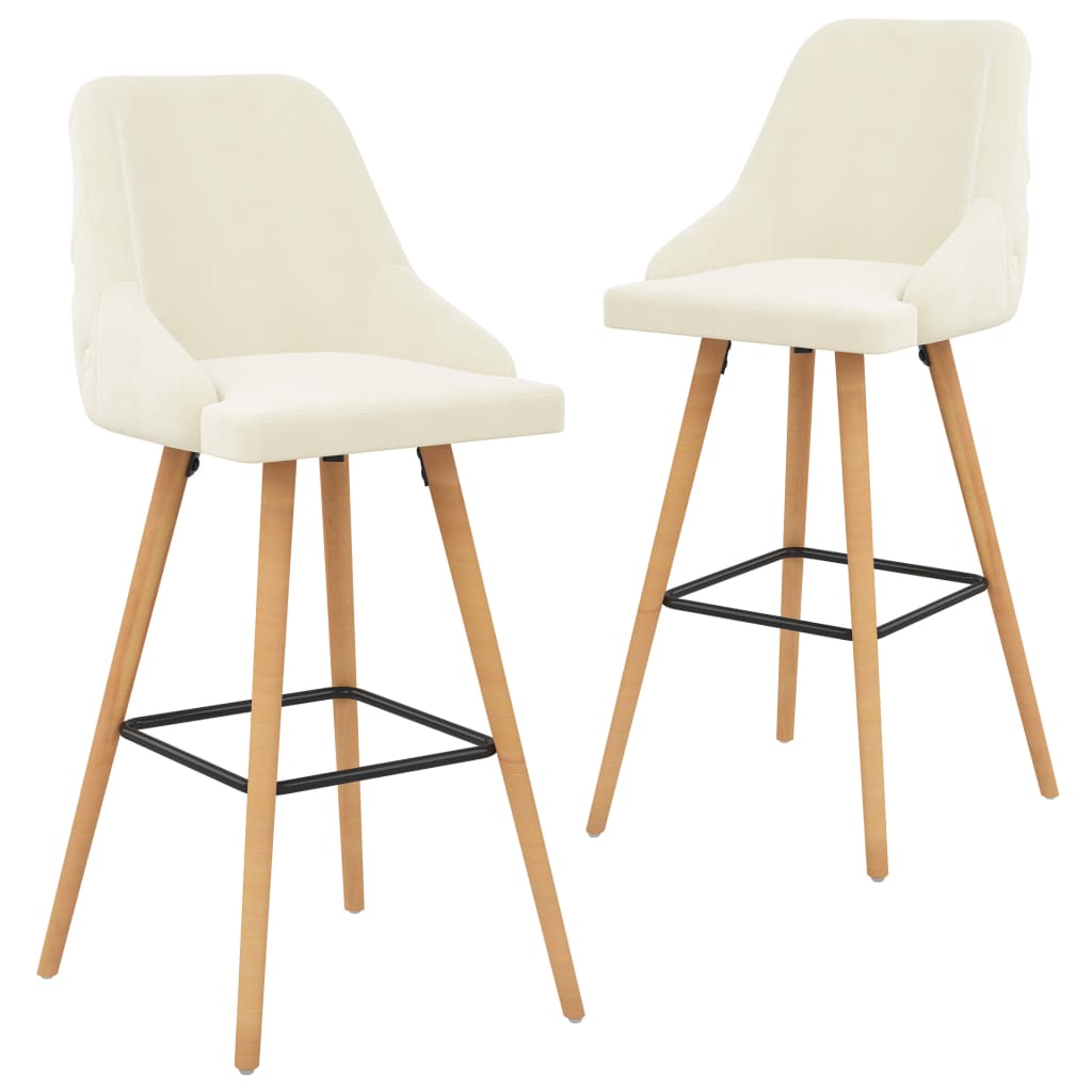 Tabourets de bar 2 pcs velours