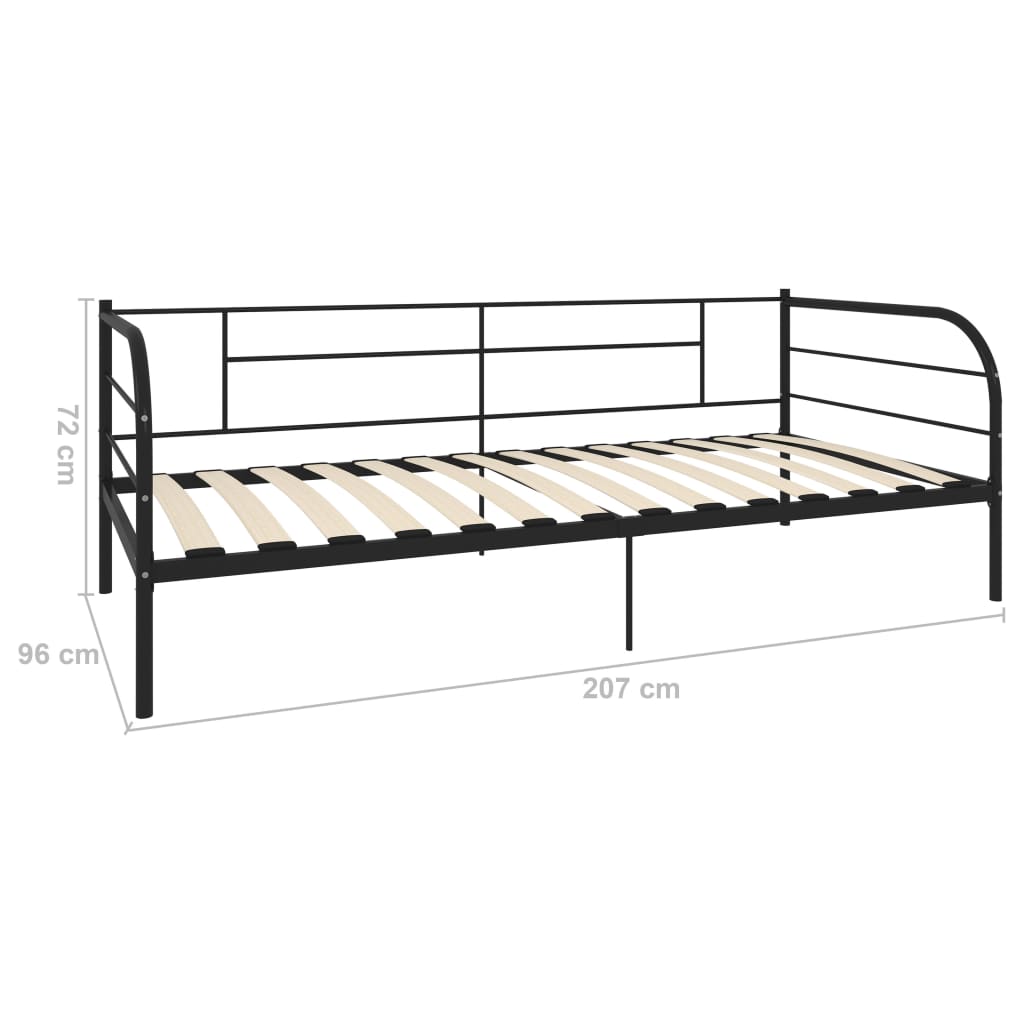 Bedbankframe metaal 90x200 cm