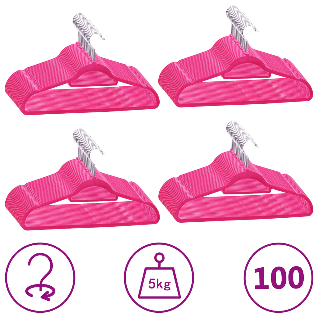 50-delige Kledinghangerset anti-slip fluweel