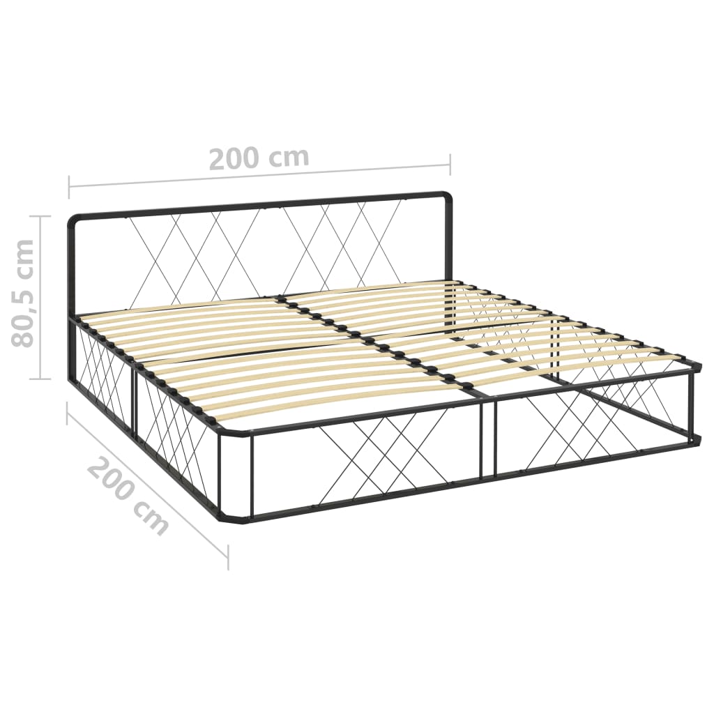 Bedframe metaal wit 200x200 cm