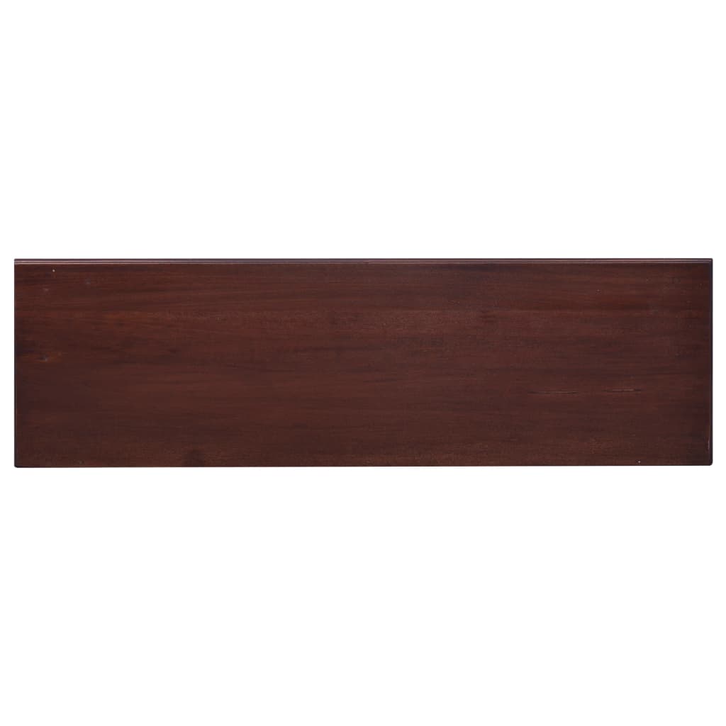 Meuble TV 100x30x45 cm en bois d'acajou massif, couleur café clair