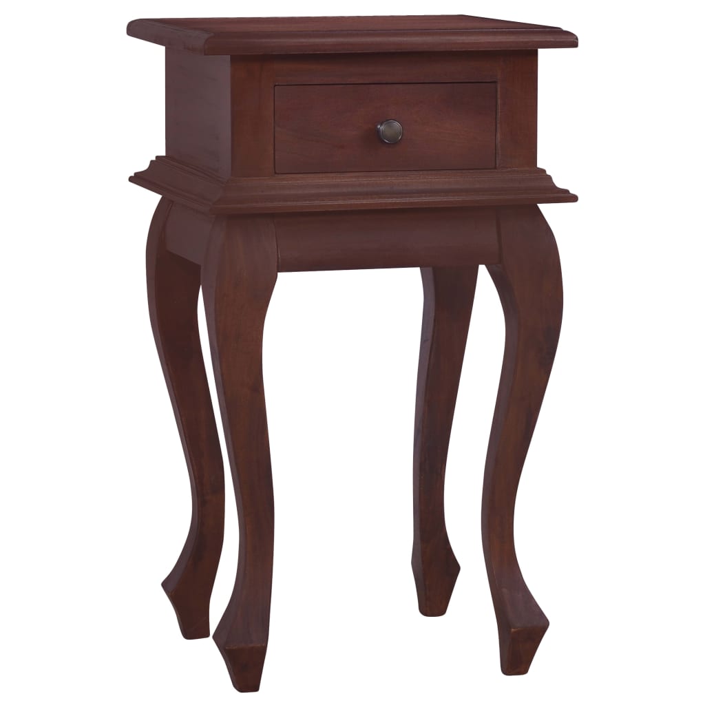 Table de chevet 35x30x60 cm acajou massif marron classique